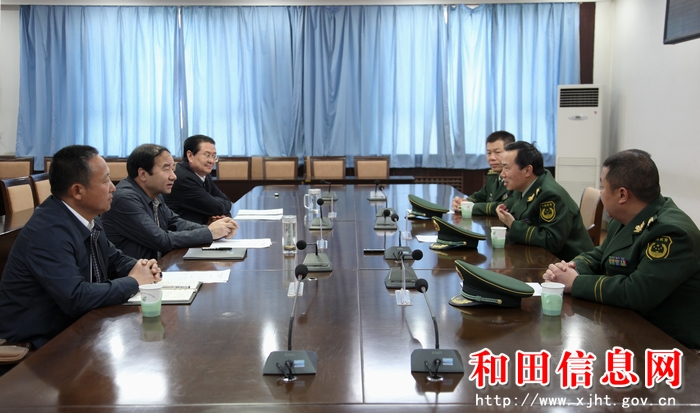 行署与驻和武警8674部队举行座谈会